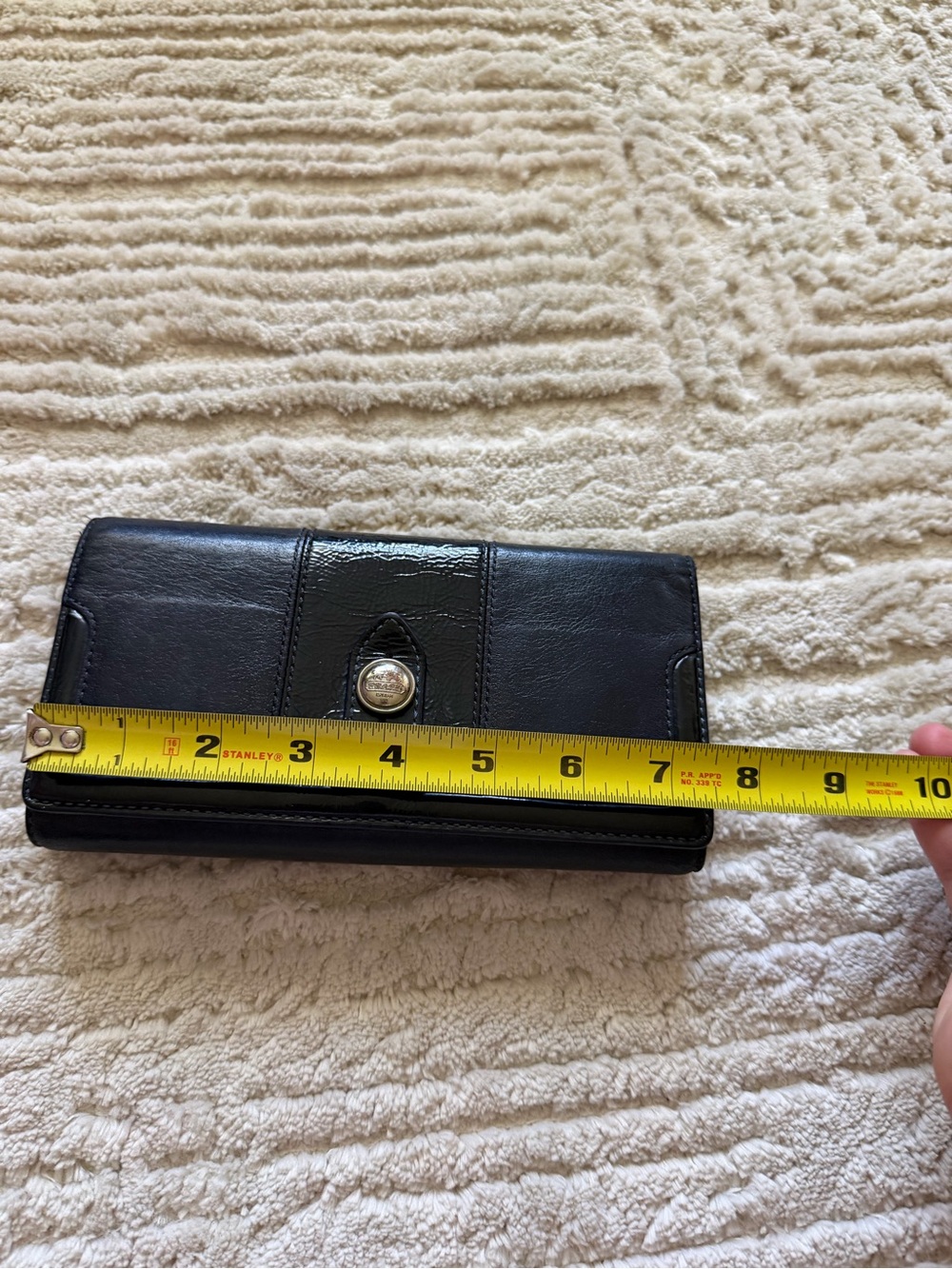 Coach Madison slim envelope trifold wallet black leather - Picture 9 of 9